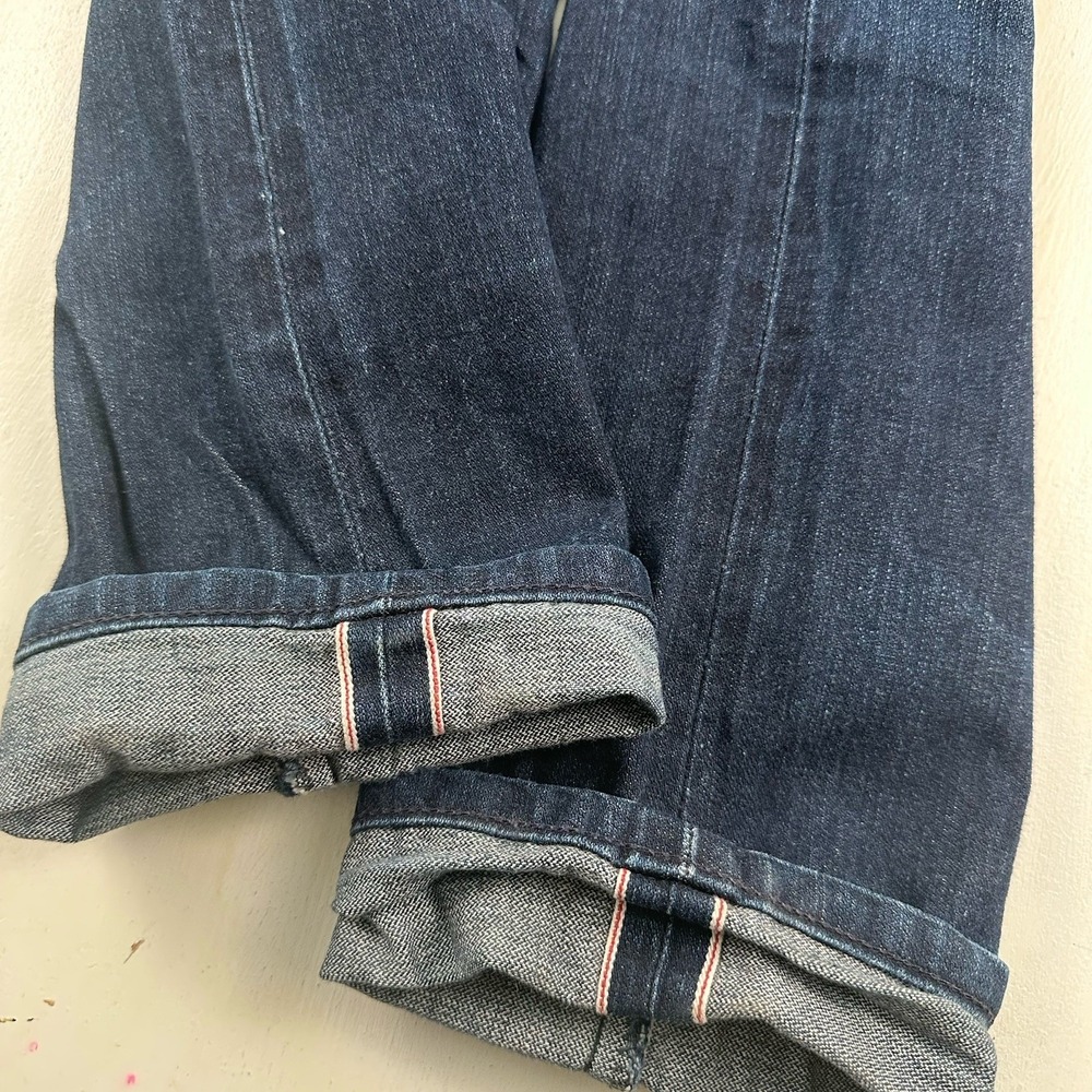 Naked & Famous Selvedge Slim Blue Jeans Men 30x36 Broken Twill Button Fly READ